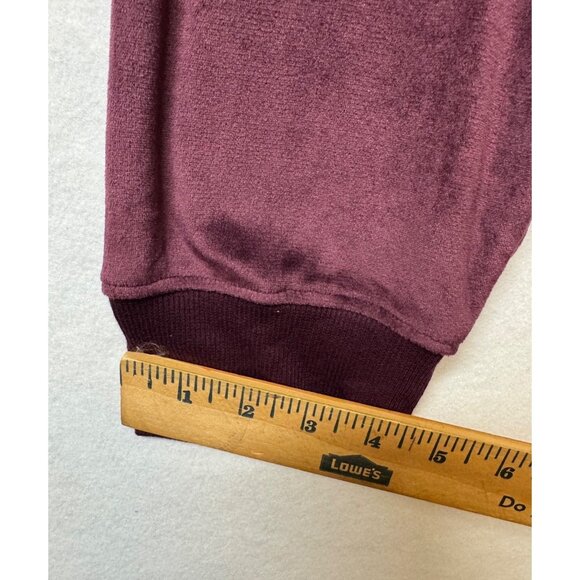 Joyspun Womens Velour Pullover Sweatshirt Burgundy Gold Joy Embroidery 2X/3X - Picture 11 of 12